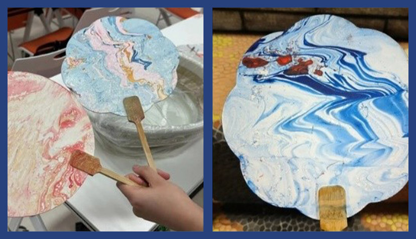 Eventails laqués : résultats (3 éventails)