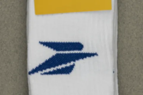 Chaussettes sport logo bleu