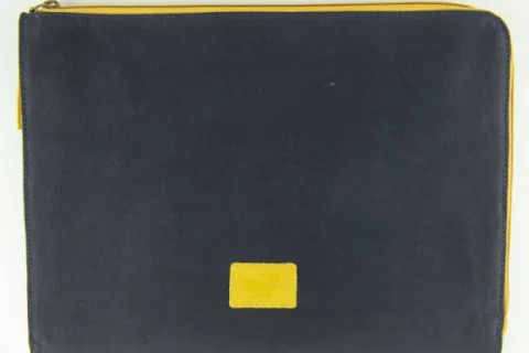 Porte-documents bleu et jaune 