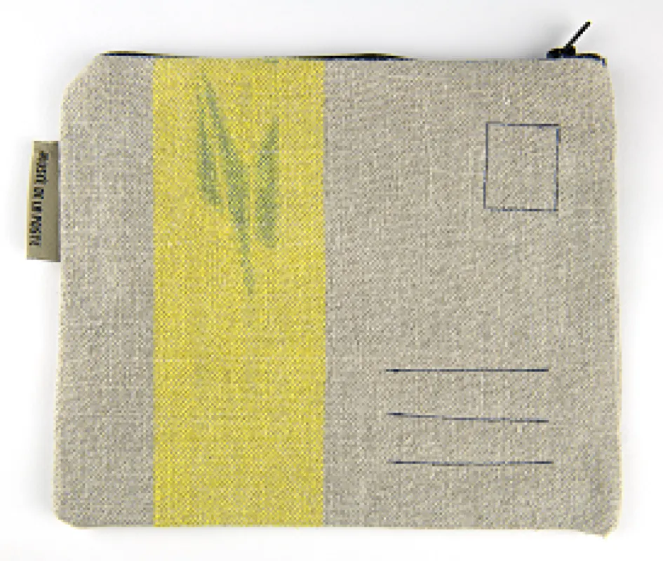 Vue 1 – Pochette Zip en toile postale