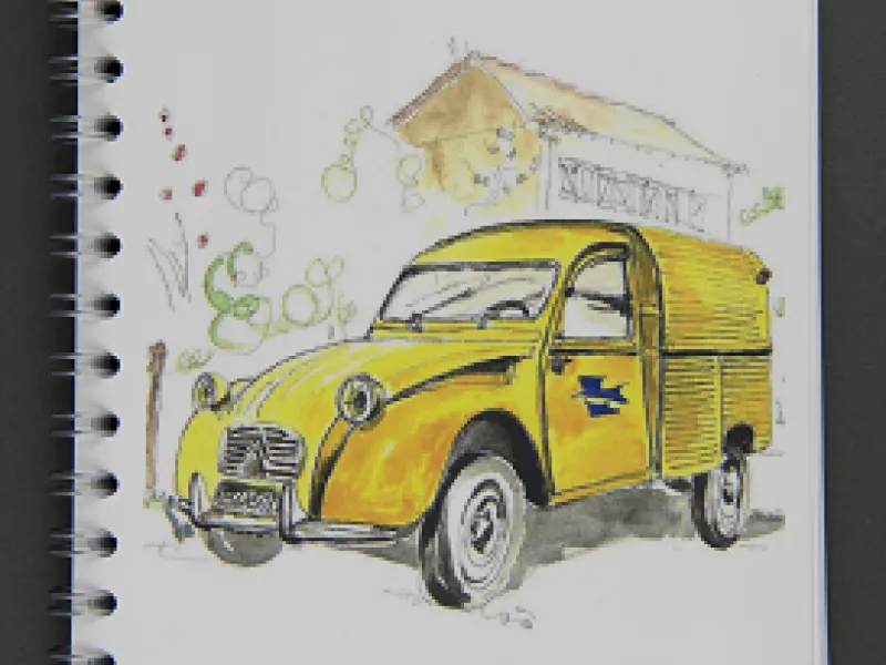 Vue 1 – Petit carnet A6 à spirale 2CV